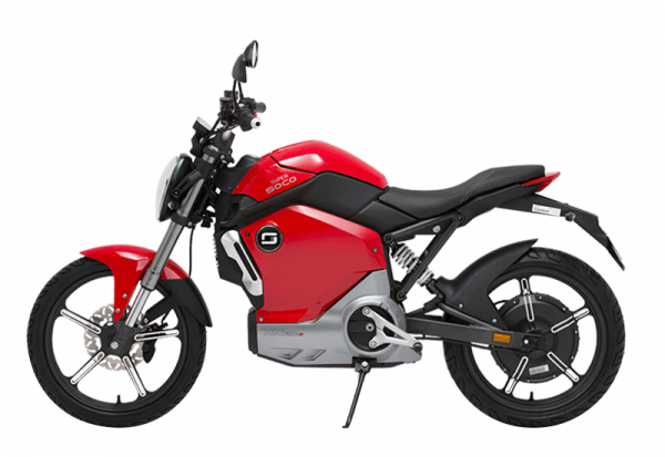Moto électrique Super SOCO modèle TS, moteur bosch et batterie panasonic vitesse max de 45km/h pour une autonomie de 80 km rouge
